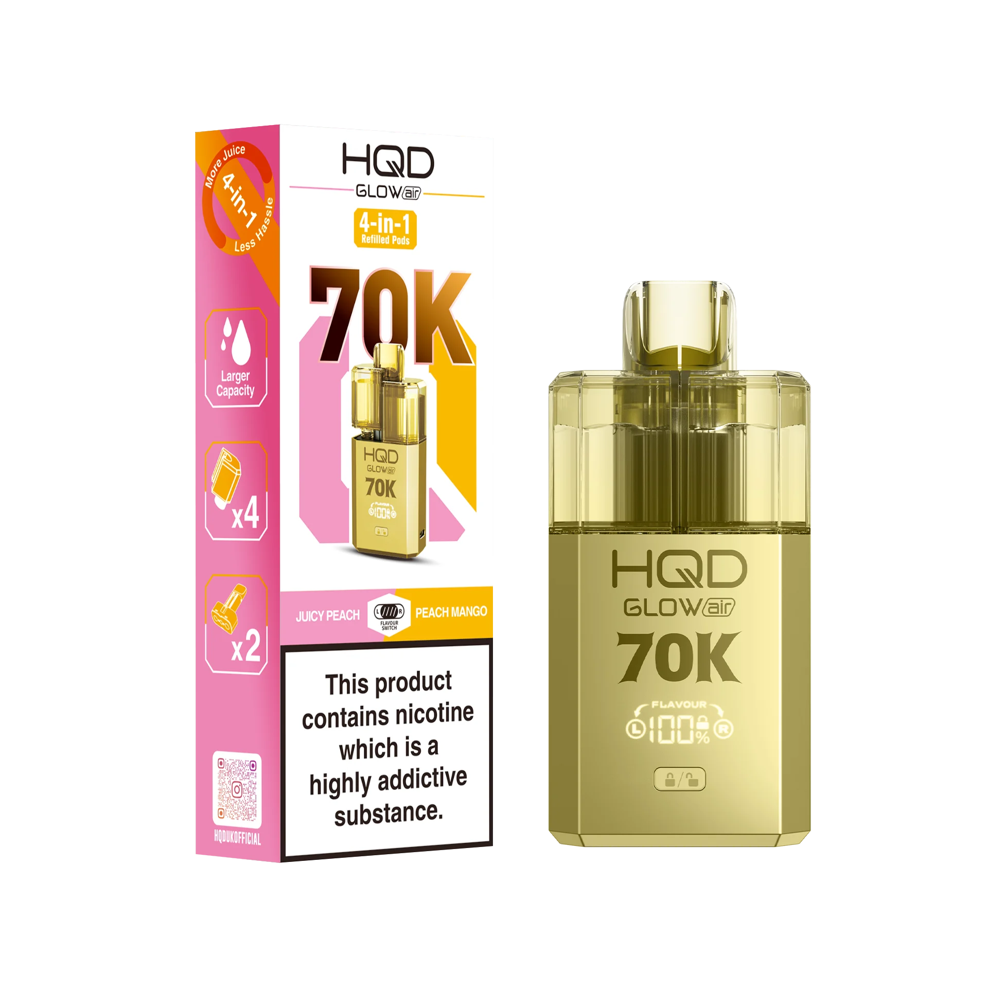 Juicy Peach & Peach Mango1 Glow Air 70K - Kit - Juicy Peach & Peach Mango
