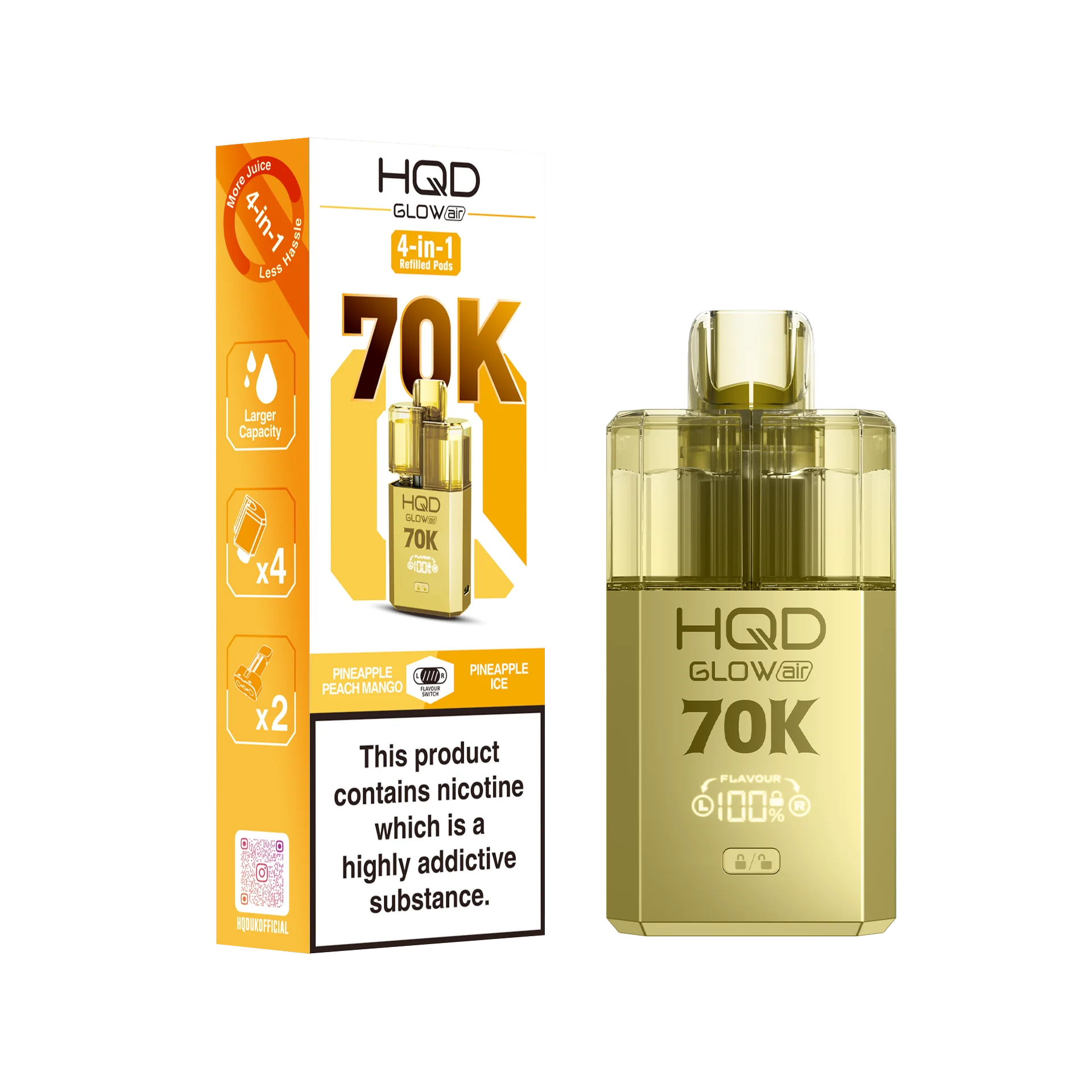 Pineapple Peach Mango & Pineapple Ice Glow Air 70K - Kit - Pineapple Peach Mango & Pineapple Ice