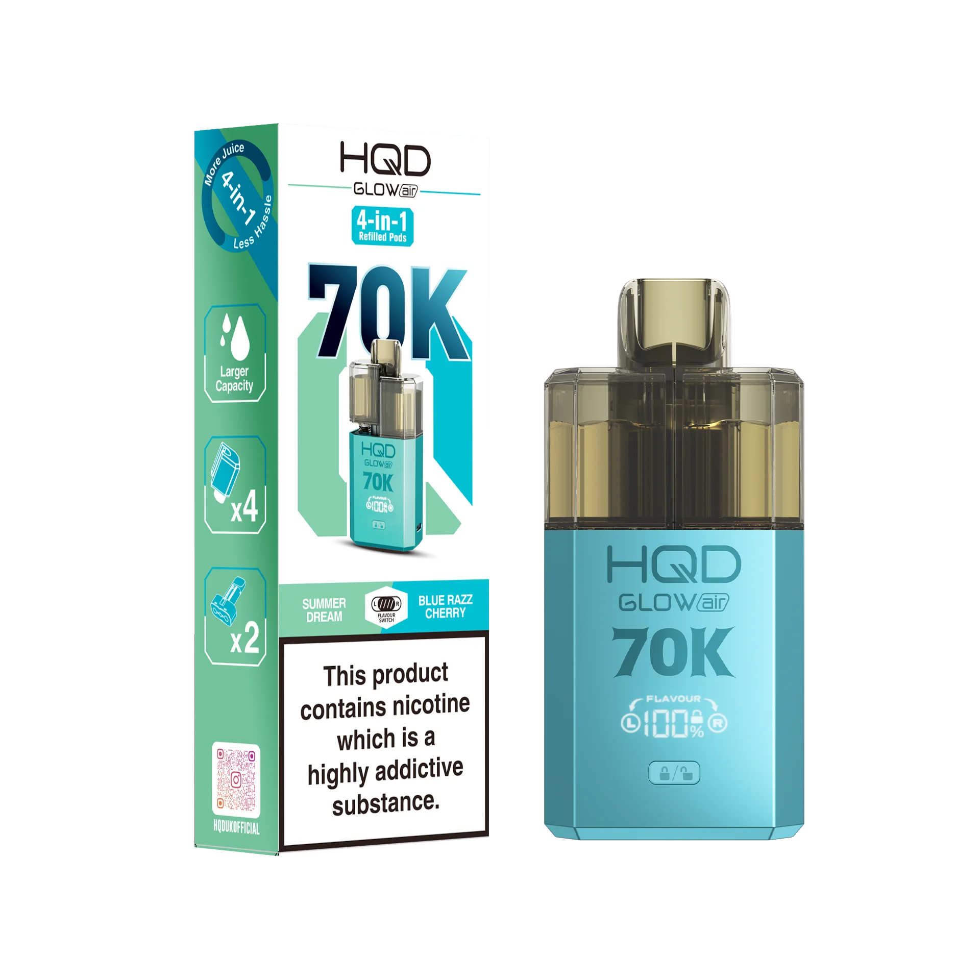 Summer Dream & Blue Razz Cherry Glow Air 70K - Kit - Summer Dream & Blue Razz Cherry