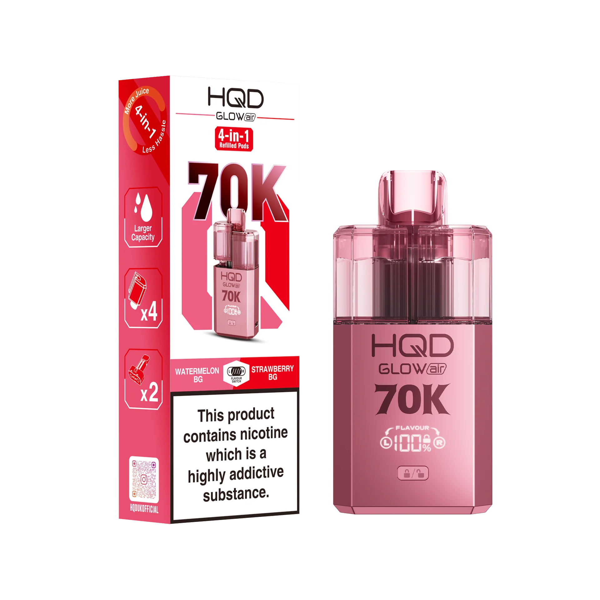 Watermelon BG& Strawberry BG Glow Air 70K - Kit - Watermelon BG & Strawberry BG